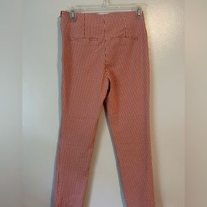 RED AND WHITE CHECKERED PANTS